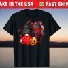 Vampire Gnome Pumpkin And Bats Halloween Horror Night Tee Shirt