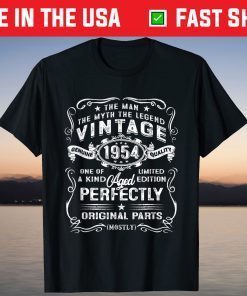 Vintage 1954 Man Myth Legend 67Th Birthday 67 Years Old Tee Shirt