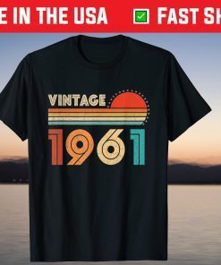 Vintage 1961 Birthday 60th Birthday 60 Years Old 2021 Shirt