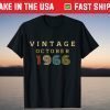Vintage 1966 October 54 Year Old Birthday 2021 Shirt