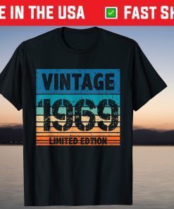 Vintage 1969 Born in 1969 52nd Birthday 52 Years Old Us 2021 Shirt