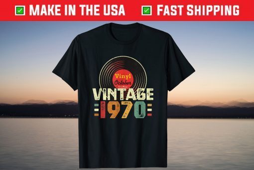 Vintage 1970 October 50th Birthday 50 Years Old Us 2021 T-Shirt