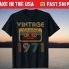 Vintage 1971 Made in 1971 Best of 50th bhirtday 50 Years Old Gift Shirt