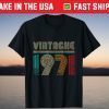 Vintage 1971 Retro 50 Years Old 50th Birthday Tee Shirt