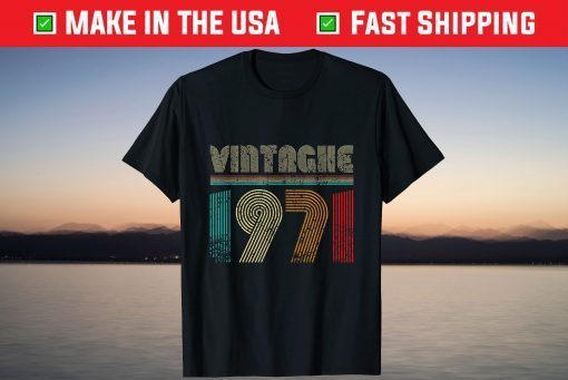 Vintage 1971 Retro 50 Years Old 50th Birthday Tee Shirt