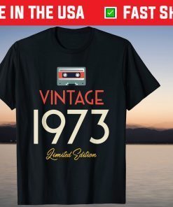 Vintage 1973 48th Birthday Cassette Gift Shirt