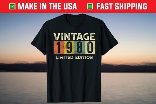 Vintage 1980 Limited Edition 41st Birthday Tee Shirt