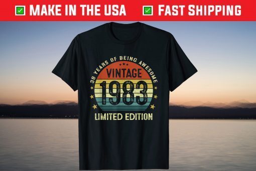 Vintage 1983 Limited Edition 38 Years Old 38th Birthday Tee Shirt