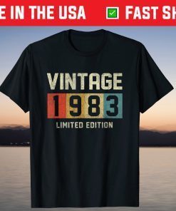 Vintage 1983 Limited Edition 38th Birthday 38 Years Old Tee Shirt