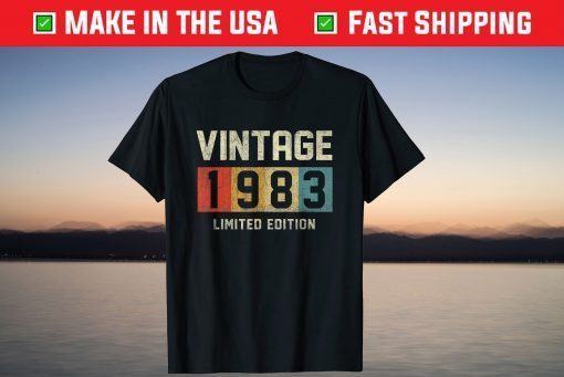 Vintage 1983 Limited Edition 38th Birthday 38 Years Old Unisex T-Shirt