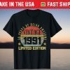 Vintage 1991 Limited Edition 30th Birthday 30 Year Old 2021 Shirt