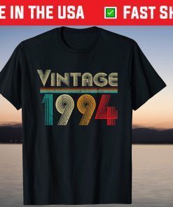 Vintage 1994 Retro 27 Years Old 27th Birthday 2021 Shirt