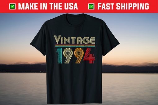 Vintage 1994 Retro 27 Years Old 27th Birthday 2021 Shirt