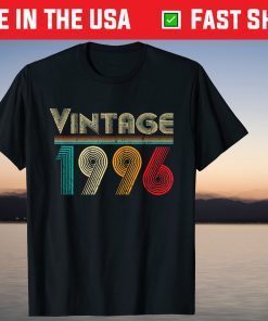 Vintage 1996 Retro 25 Years Old 25th Birthday Gift Shirt