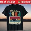 Vintage 37th Birthday October 1984 Cassette Tape Tee Shirt