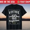 Vintage 40th Birthday Top For Him 1981 Aged To Perfection Tee Shirt