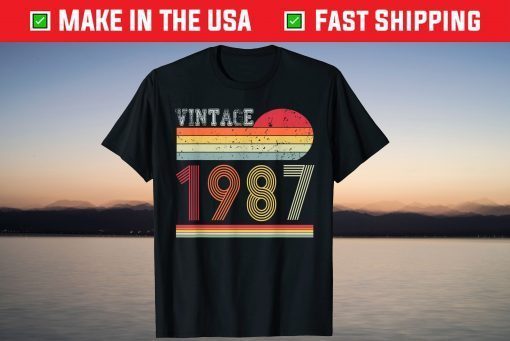 Vintage 80's Birthday 1987 Gift T-Shirt