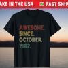 Vintage Awesome Since October 1982 39th Birthday 2021 Shirt