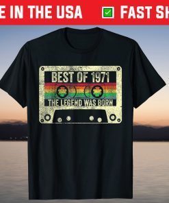 Vintage Best Of 1971 50th Birthday Tee Shirt