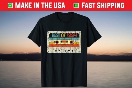 Vintage Best Of 1994 Cassette Tape 27th Birthday Tee Shirt