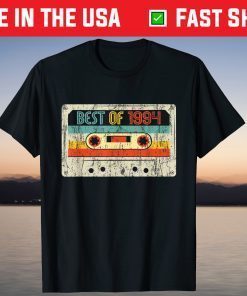 Vintage Best Of 1994 Cassette Tape 27th Birthday Gift T-Shirt