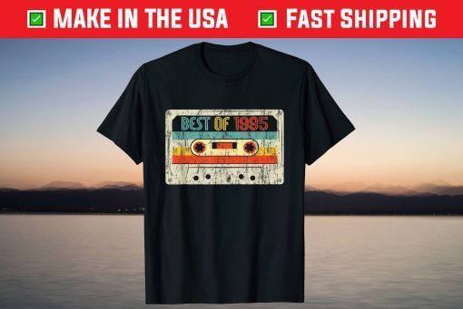 Vintage Best Of 1995 Cassette Tape 26th Birthday Tee Shirt