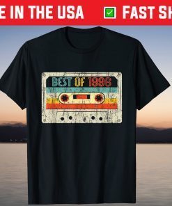 Vintage Best Of 1996 Cassette Tape 25th Birthday Unisex Shirt