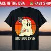 Vintage Boo Boo Crew Nurses RN Ghost Happy Halloween Day Tee Shirt
