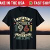 Vintage Born In October 1961 60th Birthday 60 Years Old Tee Shirt