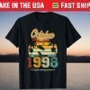 Vintage Born In October 1998 23 Years Old 23rd Birthday Us 2021 Shirt