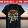 Vintage Born in October 1974 47th Birthday 2021 Shirt