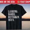 Vintage Legend Since October 1977 44rd Birthday 44 Years Old Gift Shirt