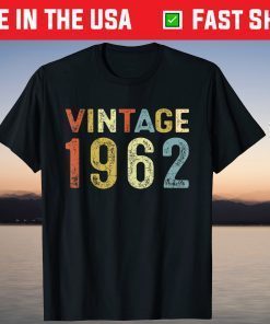 Vintage October 1962 60Th Birthday 60 Years Old Tee Shirt