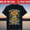 Vintage October 1965 56th Birthday 56 Year Old Tee Shirt