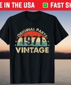 Vintage October 1971 50th Birthday 50 Year Old 2021 Shirt