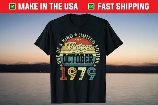 Vintage October 1979 42 Birthday 42th Birthday Tee Shirt