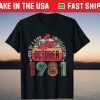 Vintage October 1981 40th Birthday 40 Year Old Tee Shirt