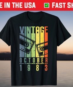 Vintage October 1983 38th Birthday Cassette 2021 Shirt