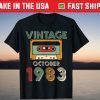 Vintage October 1983 Happy Birthday 37 Years Old To Me You 2021 Shirt