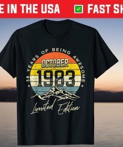 Vintage October 1983 Limited Edition 38th Birthday Tee Shirt