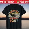 Vintage October 1987 34th Birthday 34 Years Old Gift Shirt