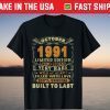Vintage October 1991 30Th Birthday 30 Years Old Tee Shirt