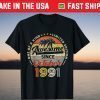 Vintage October 1991 30th Birthday 30 Years Old Tee Shirt