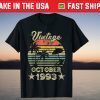 Vintage October 1993 28th Birthday 28 Years Old 2021 Shirt