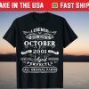 Vintage October 2001 20th Birthday 20 Years Old Gift T-Shirt