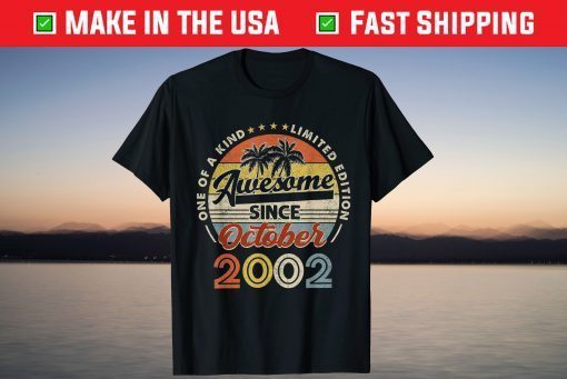 Vintage October 2002 19th Birthday 19 Years Old Us 2021 Shirt