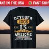Vintage October 2008 13th Birthday 13 Years Old Gift Shirt