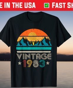 Vintage Retro 1983 Birthday 38th Birthday 38 Years Old Gift Shirt