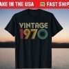 Vintage Retro 51 Years Old Best Of 1970 51st Birthday Tee Shirt