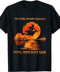 Witch Riding Brooms On A Dark Desert Highways Halloween Unisex T-Shirt